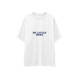My Little Hero Oversize Tişört — Beyaz — ön görünüm