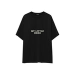 My Little Hero Oversize Tişört — Siyah — ön görünüm