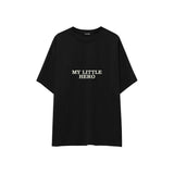 My Little Hero Oversize Tişört — Siyah — ön görünüm