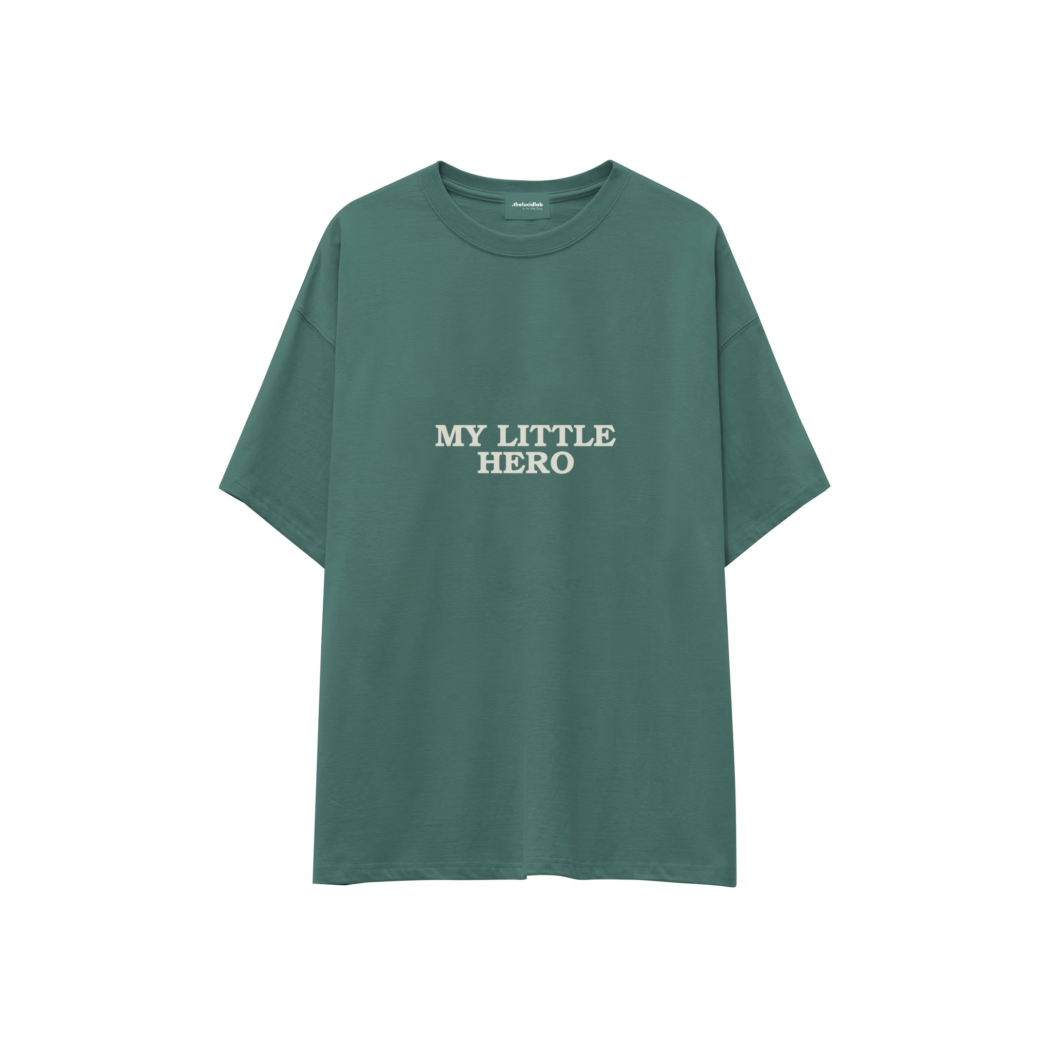 My Little Hero Oversize Tişört — Yeşil — ön görünüm