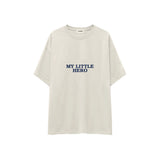 My Little Hero Oversize Tişört — Ekru — ön görünüm