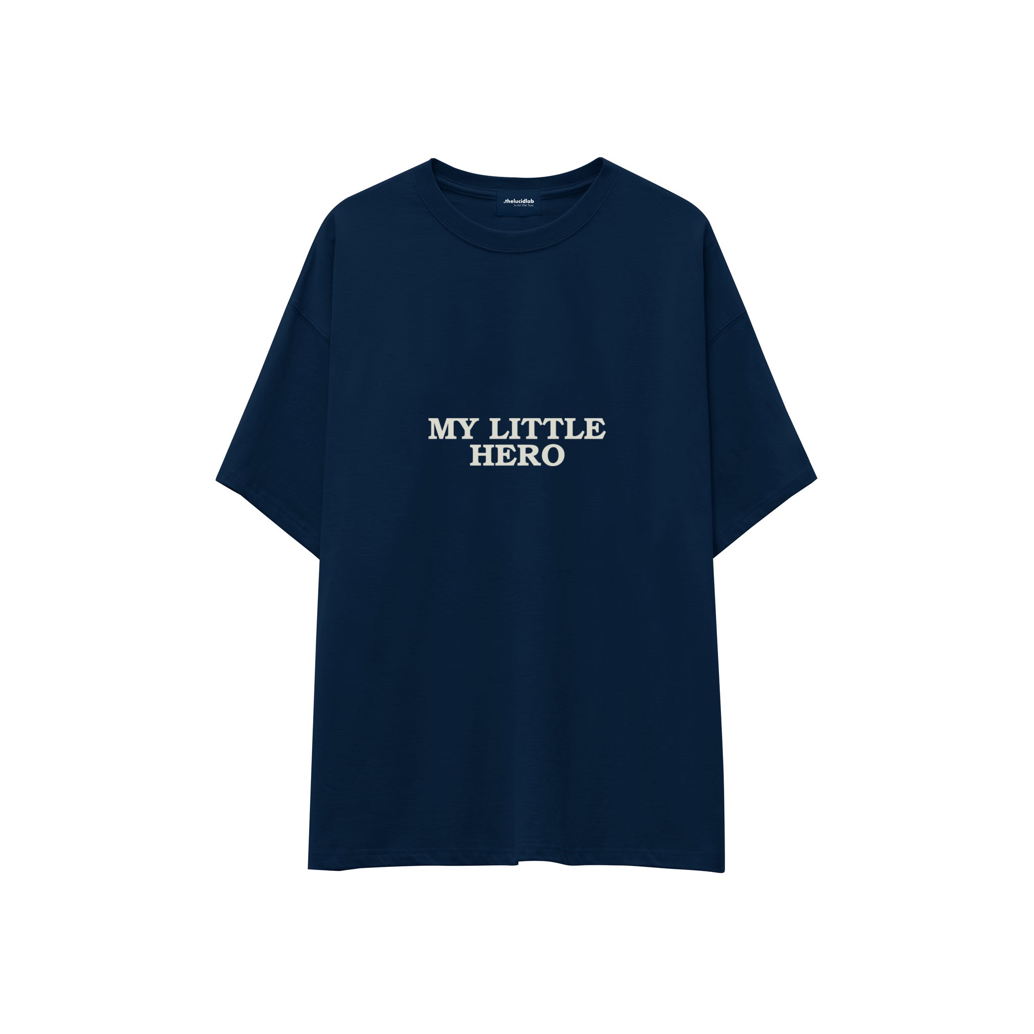 My Little Hero Oversize Tişört — Lacivert — ön görünüm