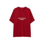 My Little Hero Oversize Tişört — Kırmızı — ön görünüm