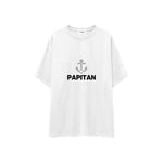 Papitan Oversize Tişört — Beyaz — ön görünüm