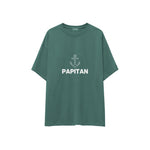 Papitan Oversize Tişört — Yeşil — ön görünüm