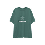 Papitan Oversize Tişört — Yeşil — ön görünüm