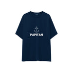Papitan Oversize Tişört — Lacivert — ön görünüm