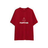 Papitan Oversize Tişört — Kırmızı — ön görünüm