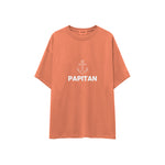 Papitan Oversize Tişört — Somon — ön görünüm