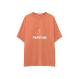 Papitan Oversize Tişört — Somon — ön görünüm