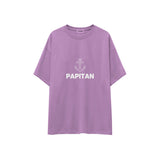 Papitan Oversize Tişört — Lila — ön görünüm