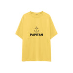 Papitan Oversize Tişört — Sarı — ön görünüm