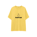 Papitan Oversize Tişört — Sarı — ön görünüm