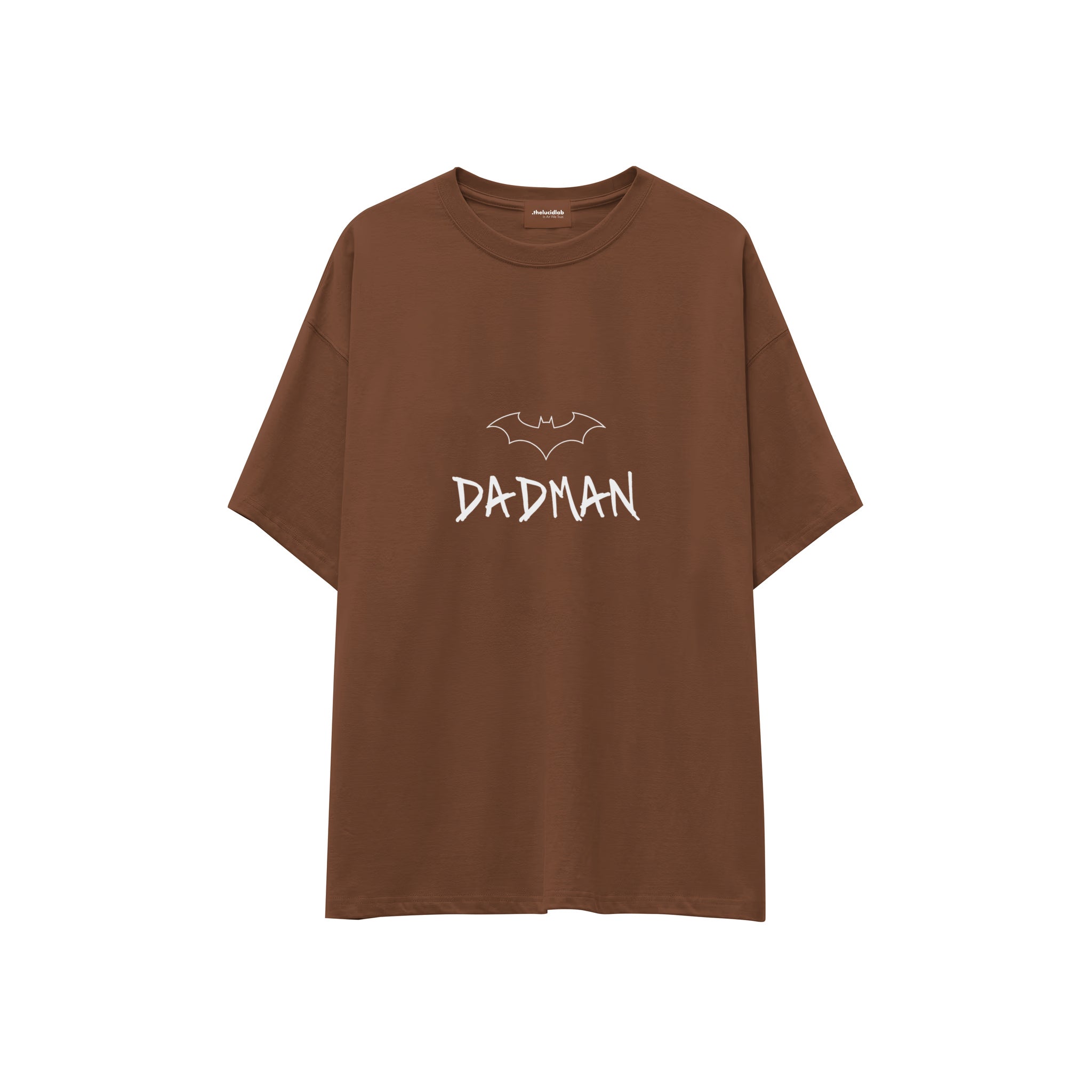 Dadman Oversize Tişört — Kahverengi — ön görünüm