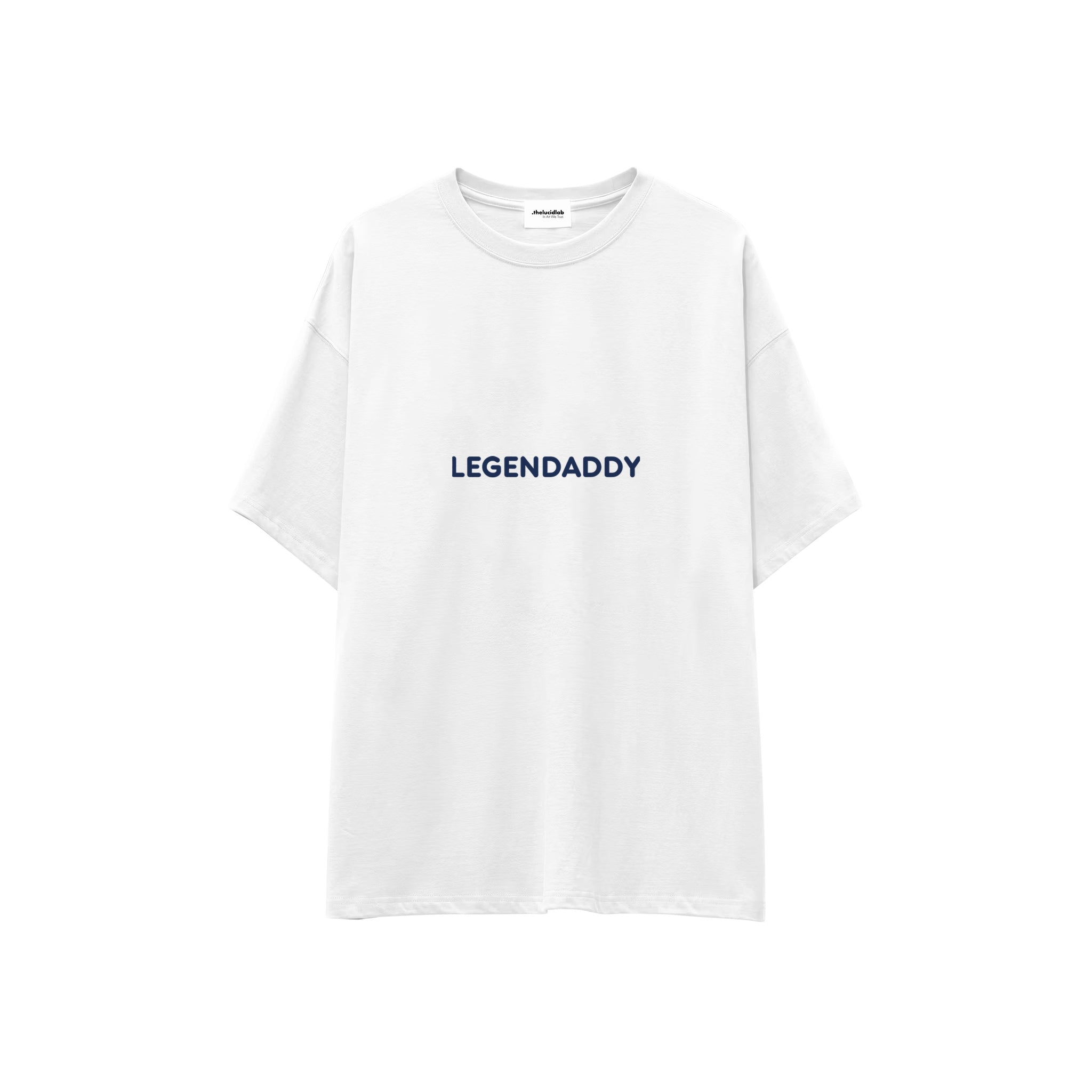 Legendaddy Oversize Tişört — Beyaz — ön görünüm