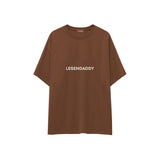 Legendaddy Oversize Tişört — Kahverengi — ön görünüm