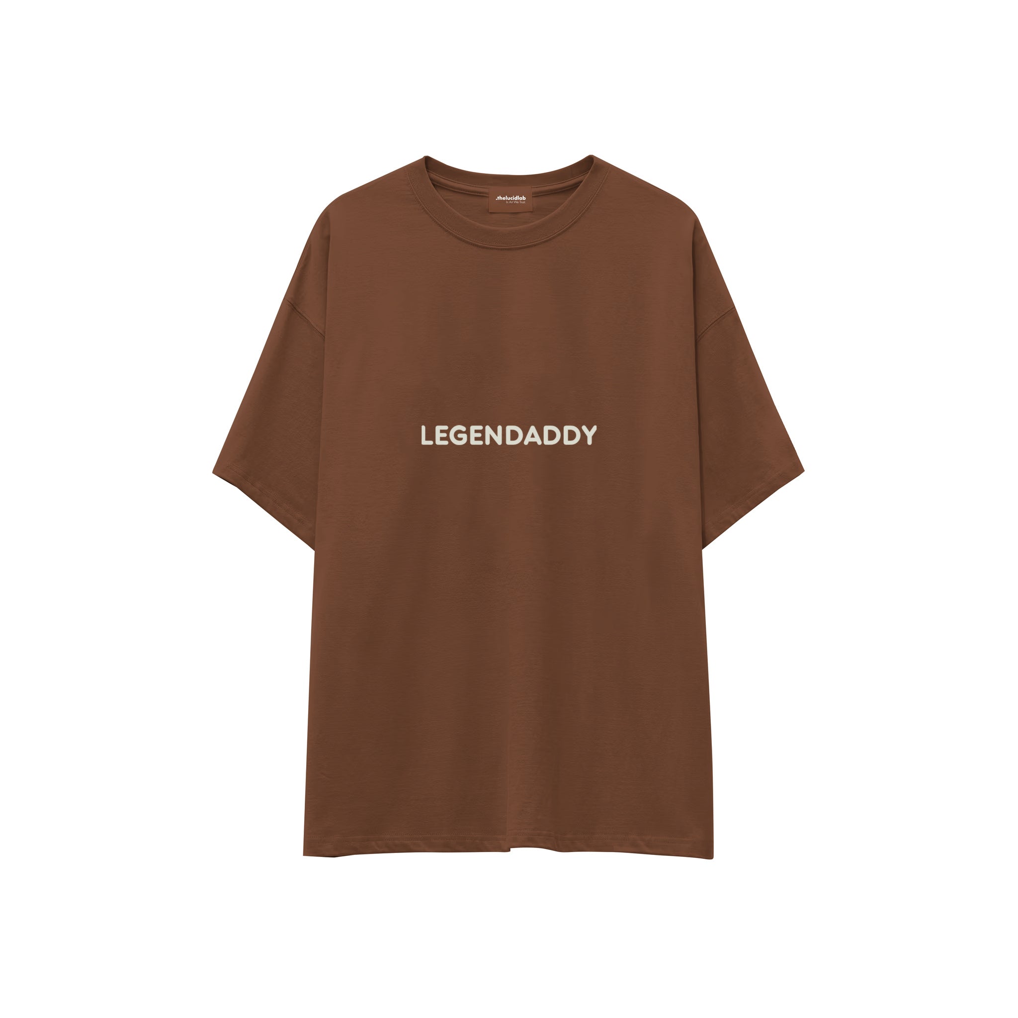 Legendaddy Oversize Tişört — Kahverengi — ön görünüm