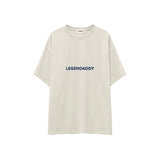 Legendaddy Oversize Tişört — Ekru — ön görünüm