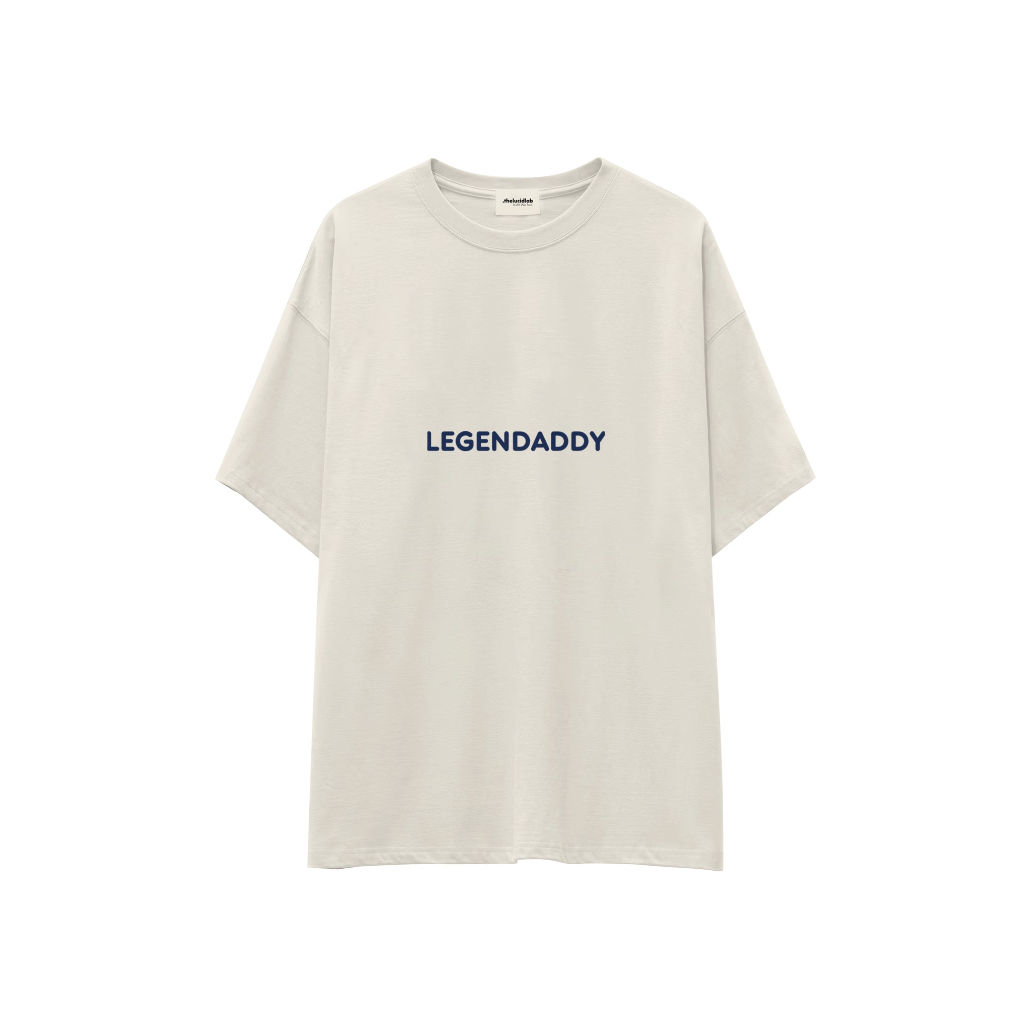 Legendaddy Oversize Tişört — Ekru — ön görünüm