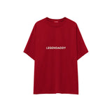 Legendaddy Oversize Tişört — Kırmızı — ön görünüm