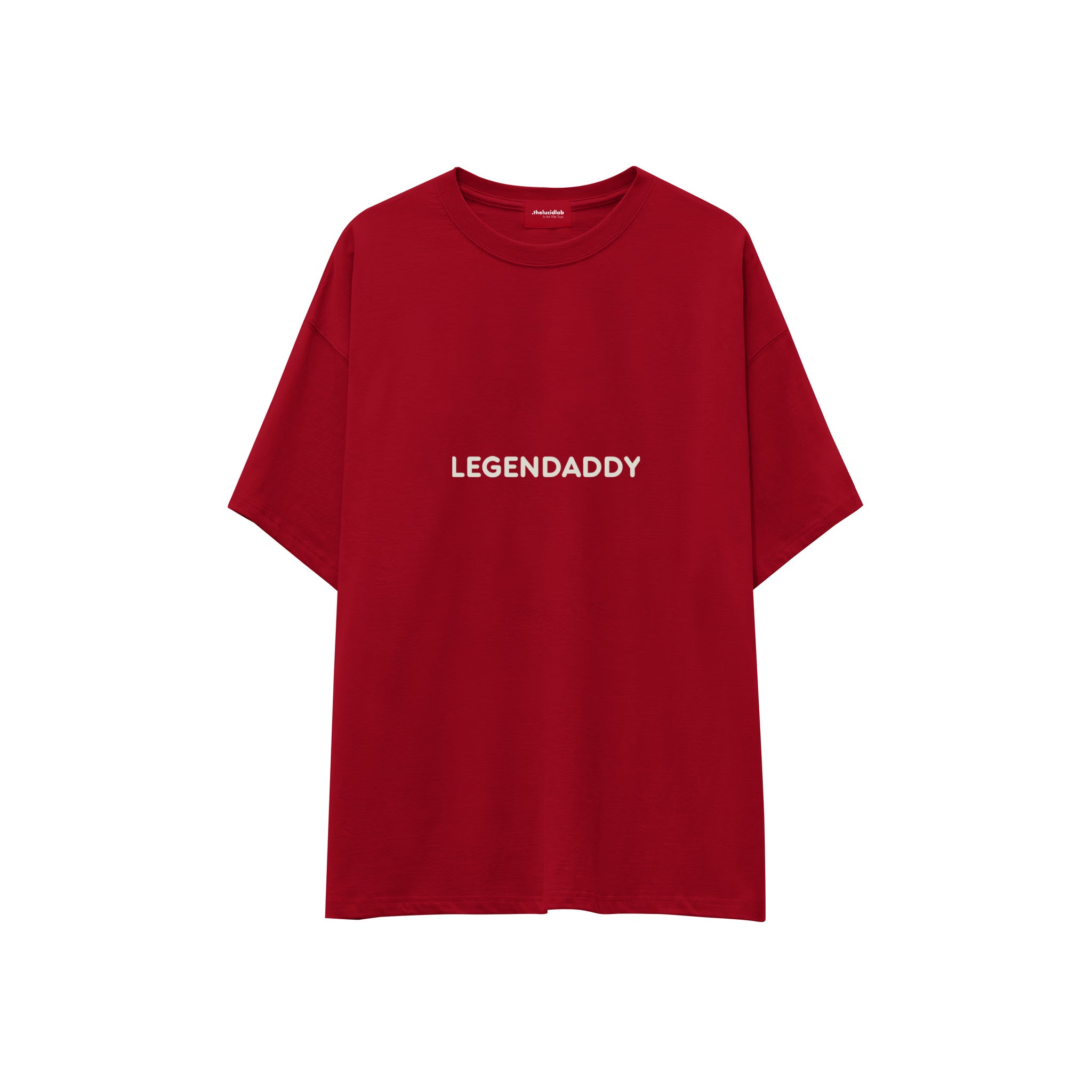 Legendaddy Oversize Tişört — Kırmızı — ön görünüm