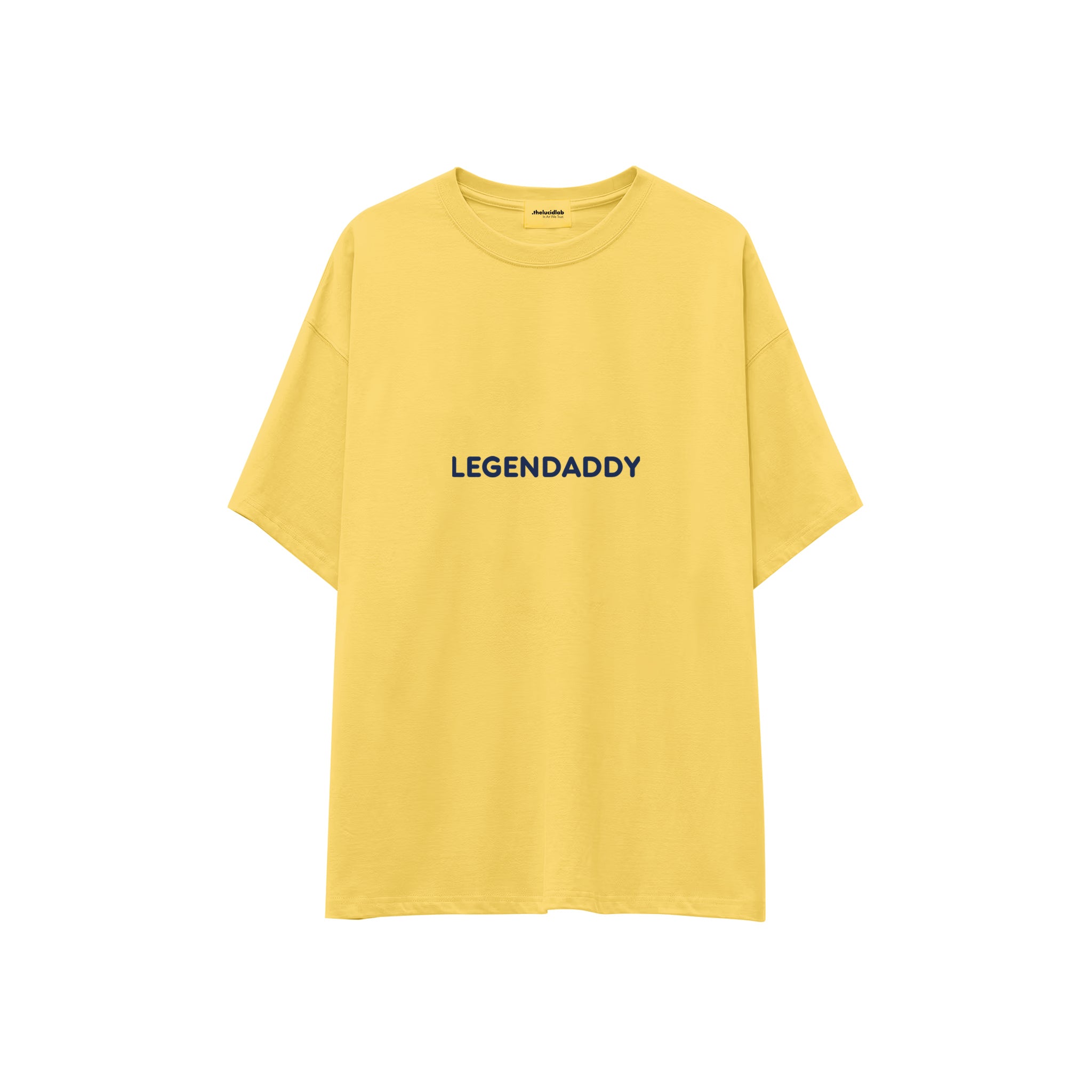 Legendaddy Oversize Tişört — Sarı — ön görünüm