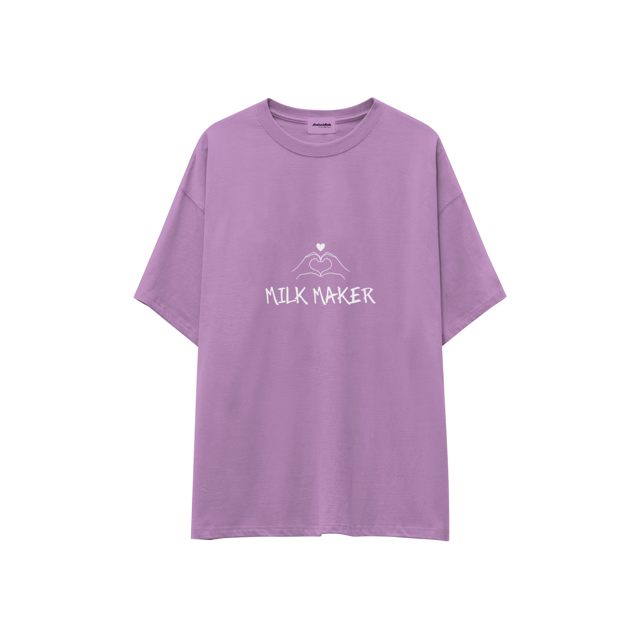 Milk Maker Oversize Tişört — Lila — ön görünüm