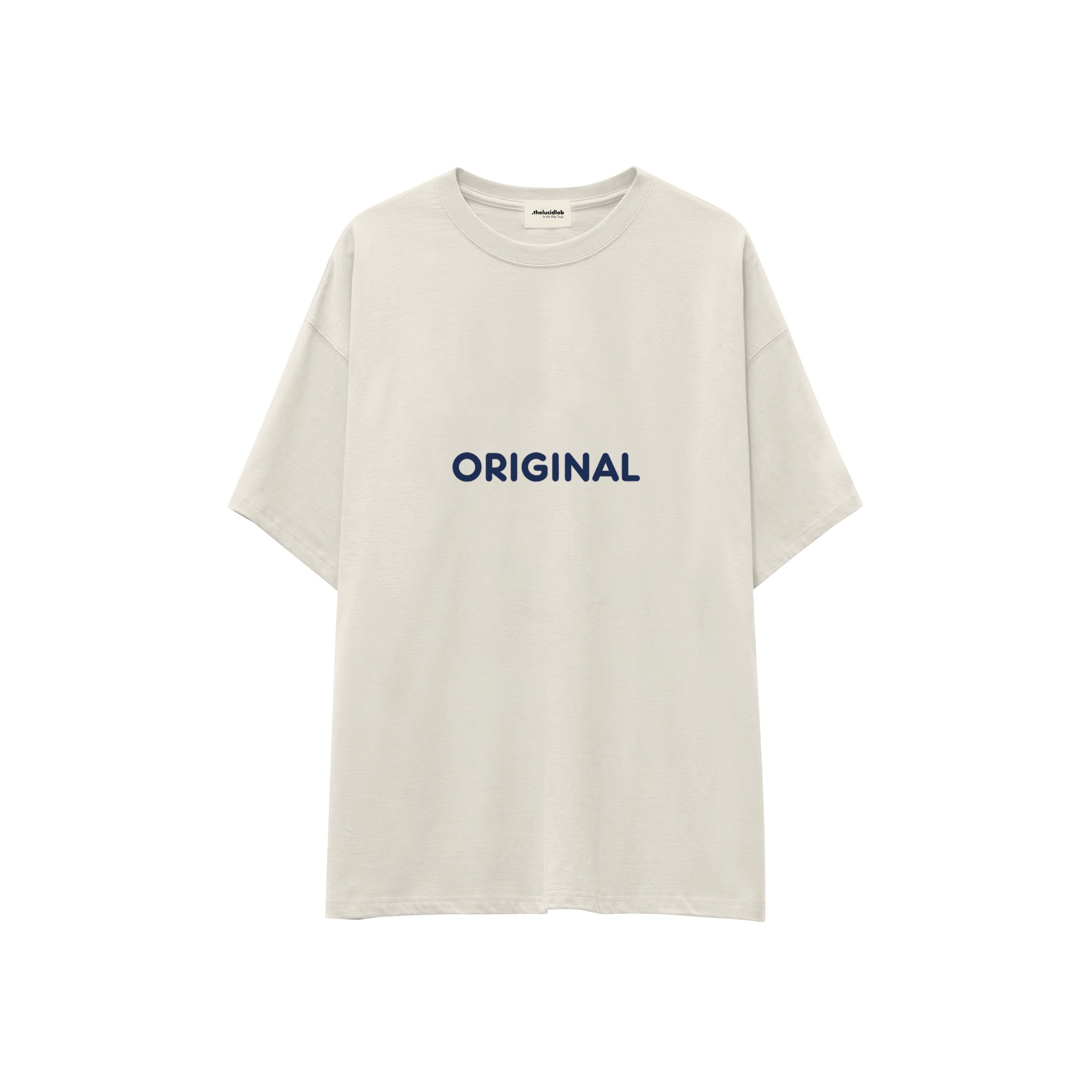 Original Oversize Tişört — Ekru — ön görünüm