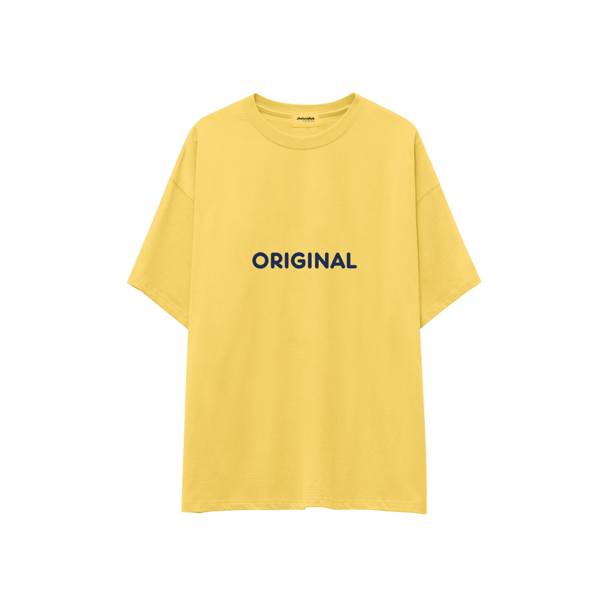 Original Oversize Tişört — Sarı — ön görünüm