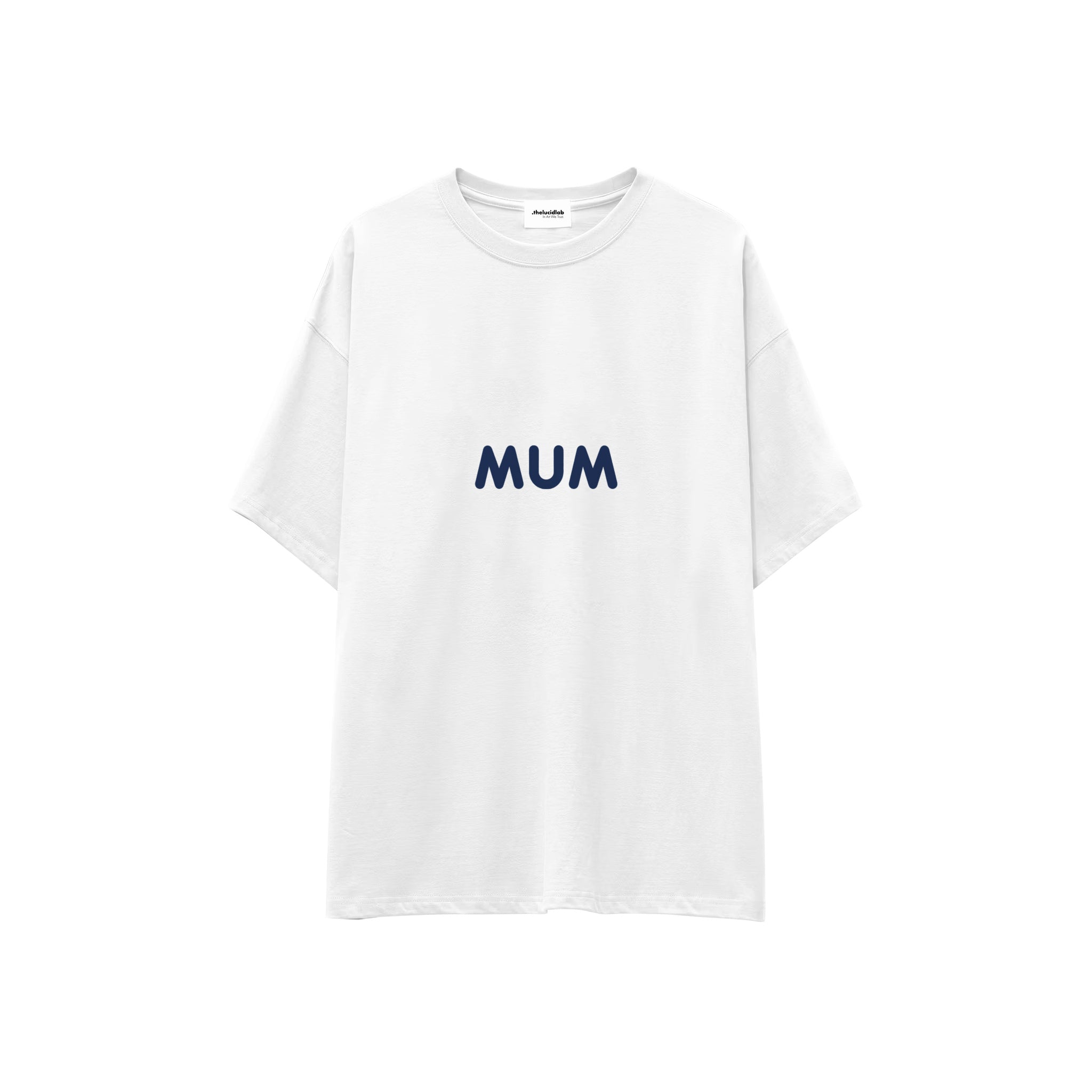 Mum Oversize Tişört — Beyaz — ön görünüm