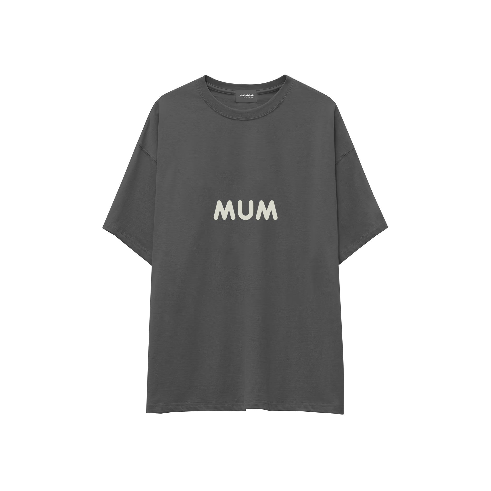 Mum Oversize Tişört — Antrasit — ön görünüm