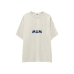Mum Oversize Tişört — Ekru — ön görünüm