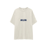 Mum Oversize Tişört — Ekru — ön görünüm