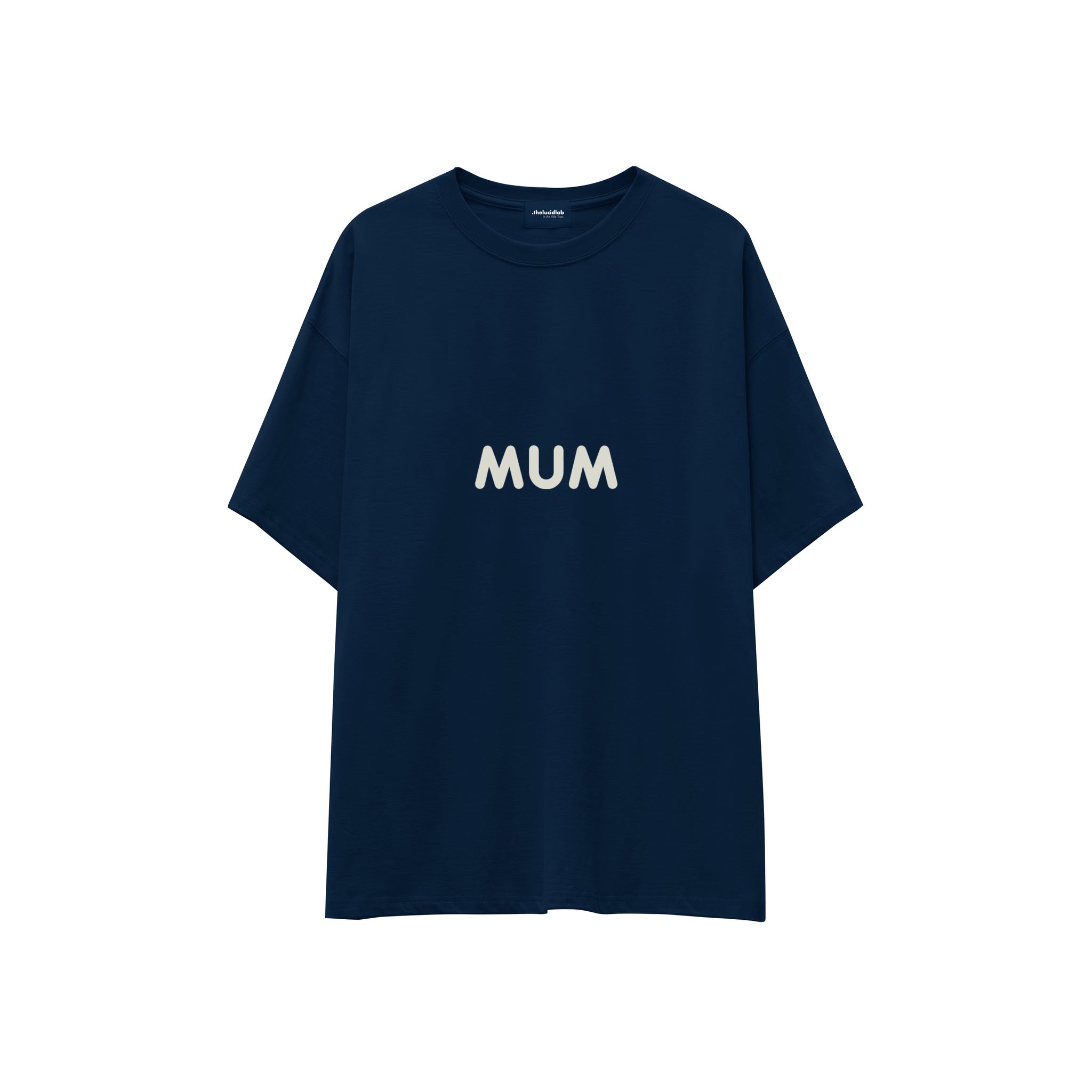 Mum Oversize Tişört — Lacivert — ön görünüm