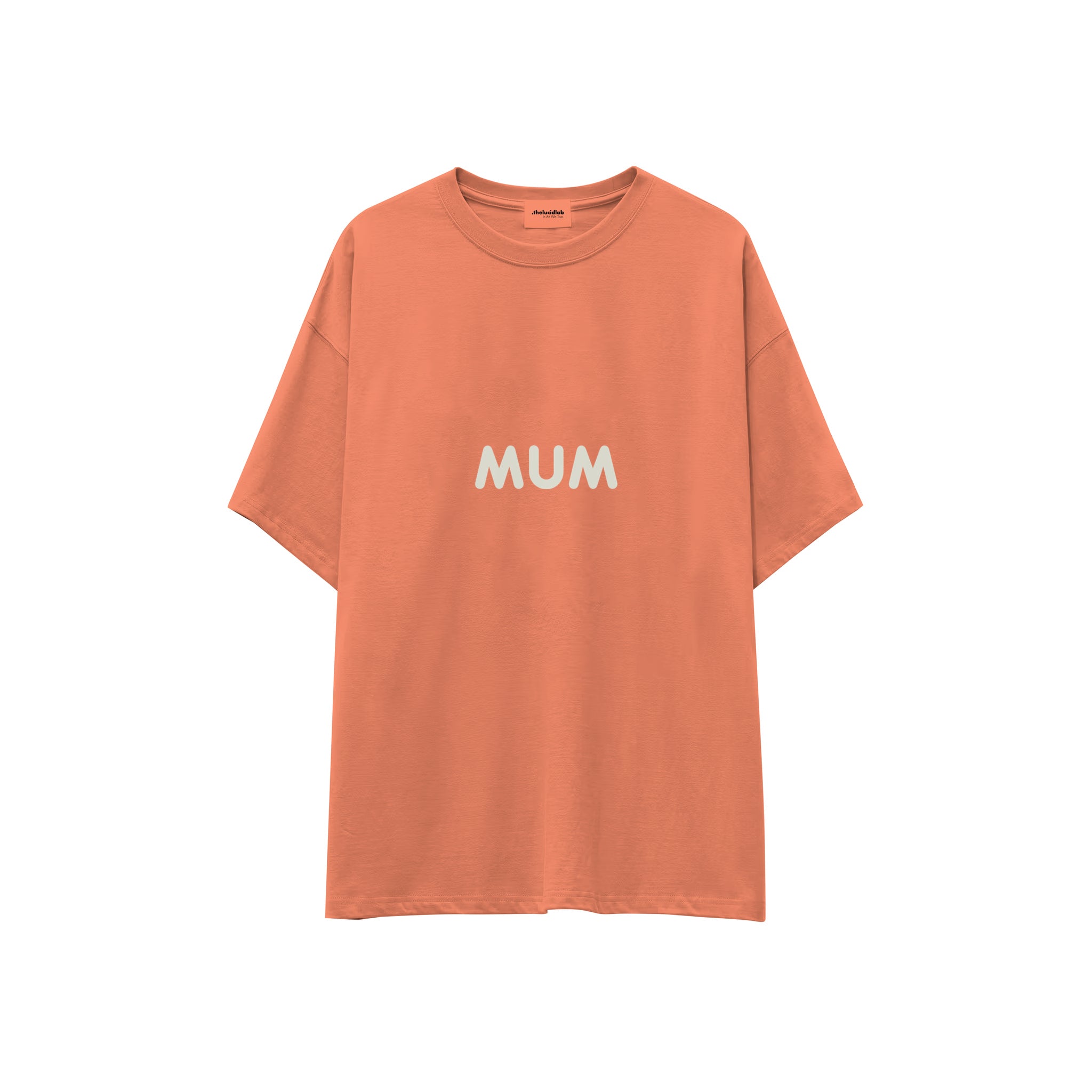 Mum Oversize Tişört — Somon — ön görünüm