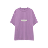 Mum Oversize Tişört — Lila — ön görünüm