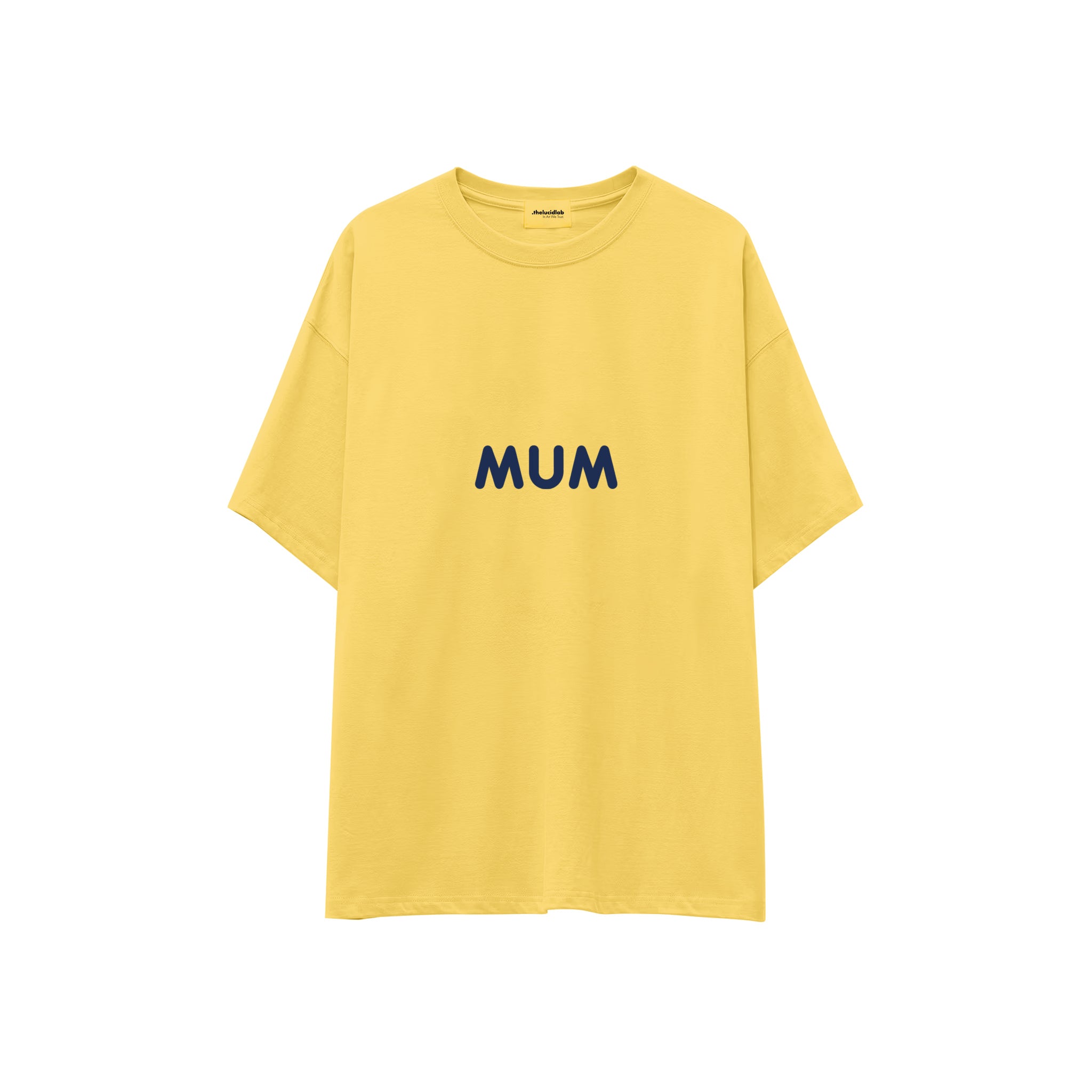 Mum Oversize Tişört — Sarı — ön görünüm
