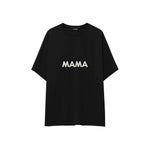 Mama Oversize Tişört — Siyah — ön görünüm