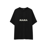 Mama Oversize Tişört — Siyah — ön görünüm