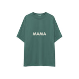 Mama Oversize Tişört — Yeşil — ön görünüm