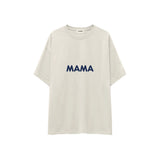 Mama Oversize Tişört — Ekru — ön görünüm
