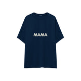 Mama Oversize Tişört — Lacivert — ön görünüm