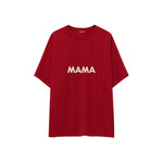Mama Oversize Tişört — Kırmızı — ön görünüm