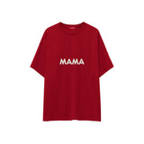 Mama Oversize Tişört — Kırmızı — ön görünüm