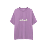 Mama Oversize Tişört — Lila — ön görünüm