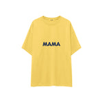 Mama Oversize Tişört — Sarı — ön görünüm