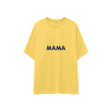 Mama Oversize Tişört — Sarı — ön görünüm