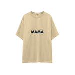 Mama Oversize Tişört — Krem — ön görünüm