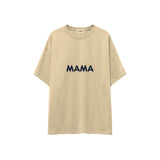 Mama Oversize Tişört — Krem — ön görünüm