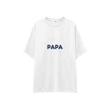 Papa Oversize Tişört — Beyaz — ön görünüm